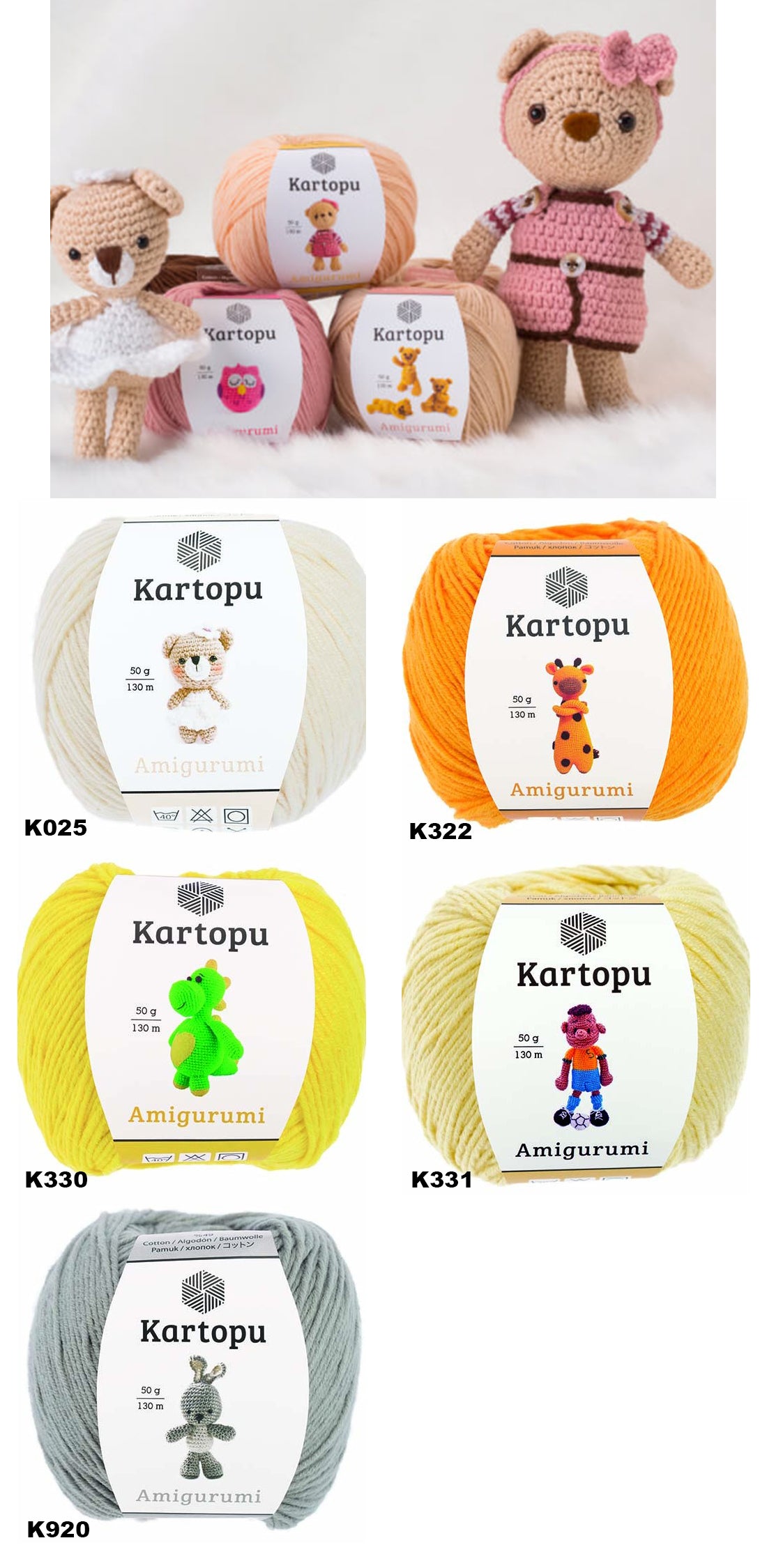COT/ACRY.YARN"50Gx10B (500GM) (KARTOPU/AMIGURUMI)