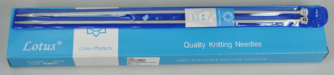 ALU KNIT.NEEDLE:35CM:10PR/BOX (LOTUS/AKN-4MM)