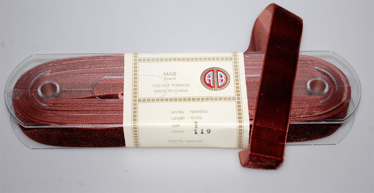 VELVET RIBBON:25MM:10M (NMA006-1)
