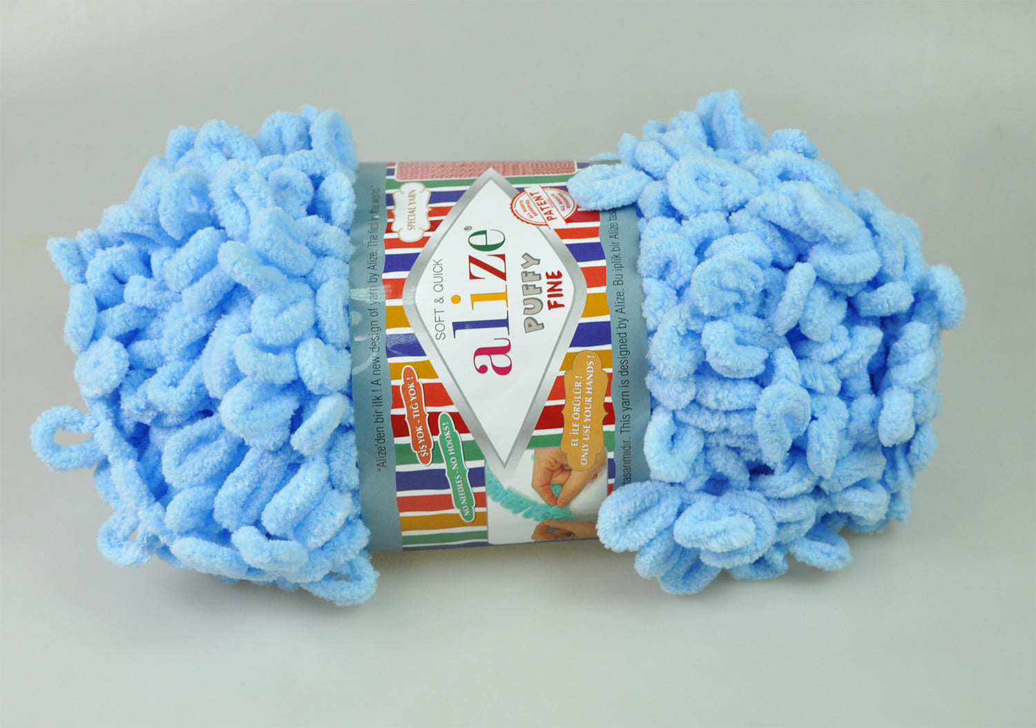 MICRO PL.YARN:5BLx100GR (500GM) (ALIZE/PUFFY FINE)
