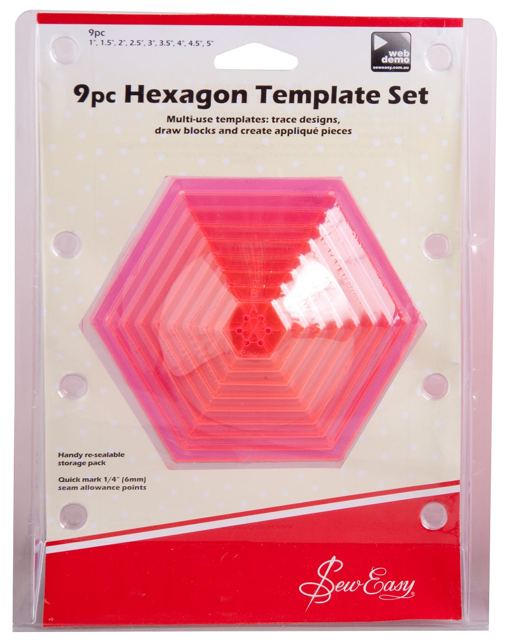 TEMPLETE SET:S/9:HEXAGON (ERGG07.PNK)