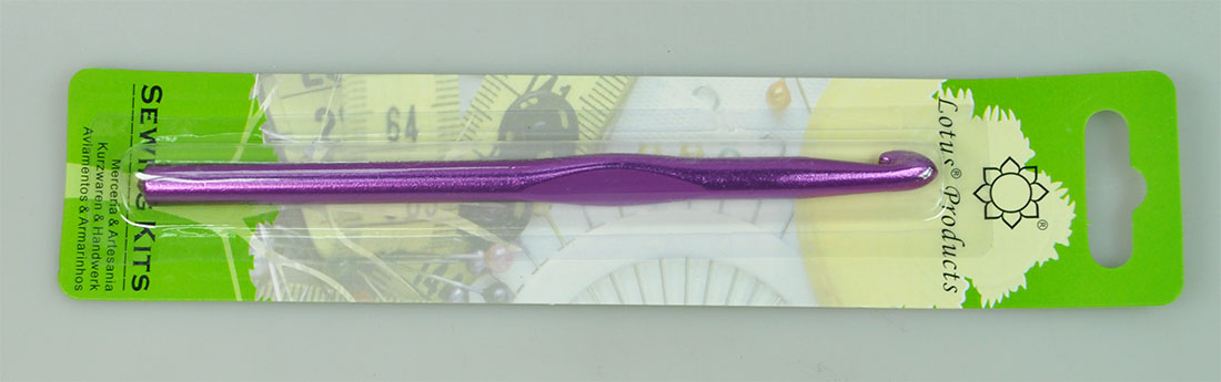 ALUMINIUM CROCH HOOK:5PC (LOTUS/ACH-8MM)