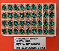 Drop Crystal Stones – Pack of 36 (DROP-10X14)