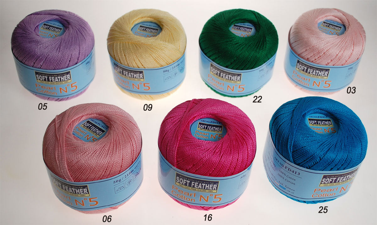 YARN.PEARL COTTON:4BLS (200GR) (FC-S413)