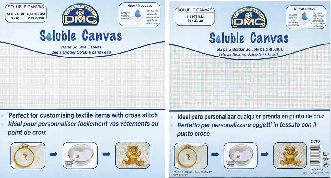 AIDA SOLUBLE CANVAS:22x22CM (DC90)