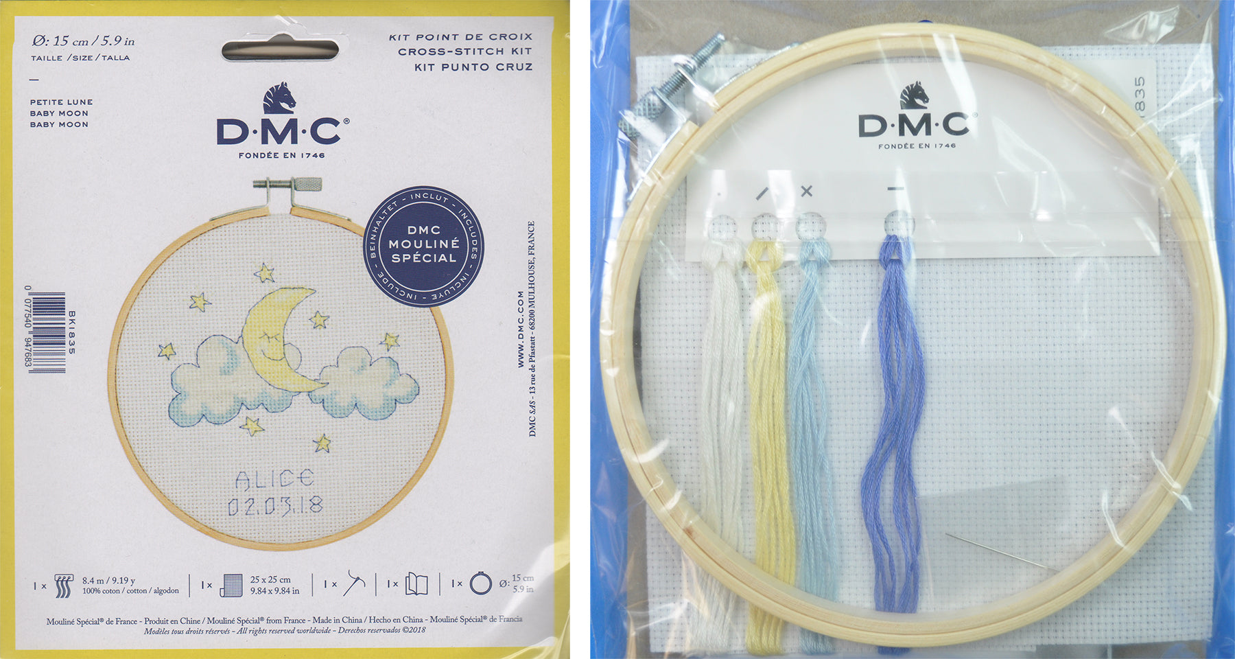 CROSS STITCH HOOP KIT (BK1835L/PCS)
