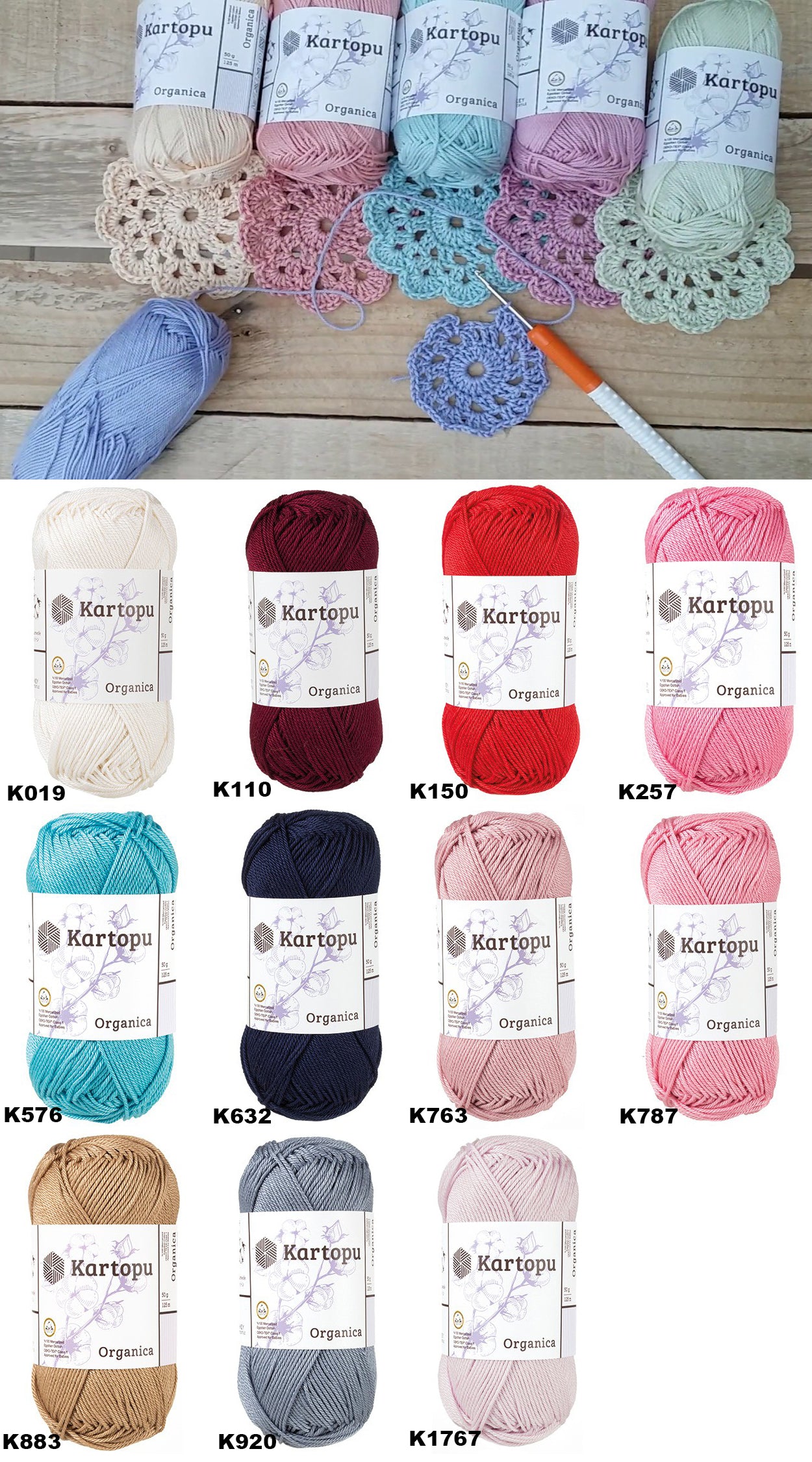 COTTON YARN:50Gx10B (500GM) (KARTOPU/ORGANICA)