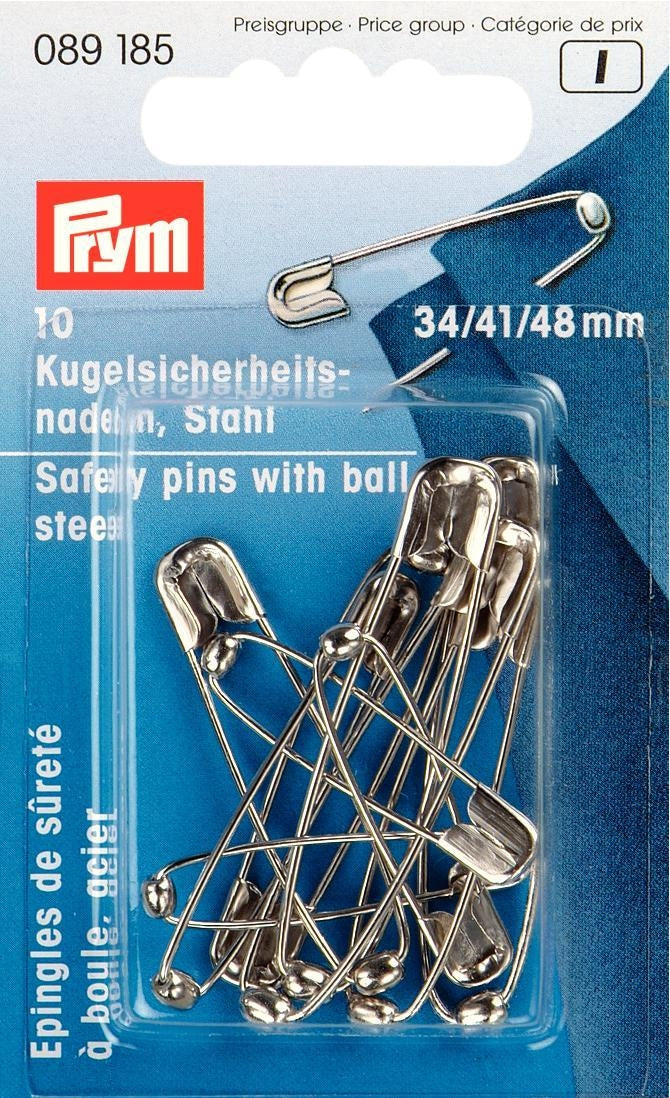 SAFETY PINS:10PC,34/41/48MM (CRD/089185)
