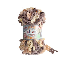 Alize Puffy Fine Color Loop Yarn – 5 x 100g (500GM) (ALIZE/PUFFY FINE-C)