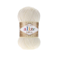 Alize Diva Silk Microfibre Yarn – 5 x 100g (500grm) (ALIZE/DIVA SILK)
