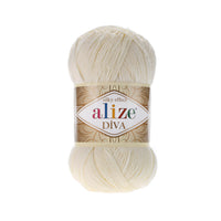 Alize Diva Silk Microfibre Yarn – 5 x 100g (500grm) (ALIZE/DIVA SILK)