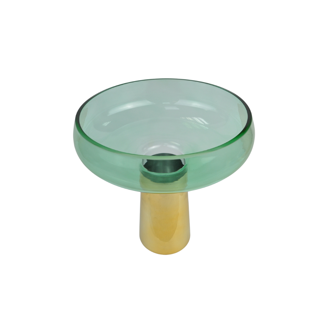 GLASS VASE:25.5*10*27CM (BV903-1GRGL)