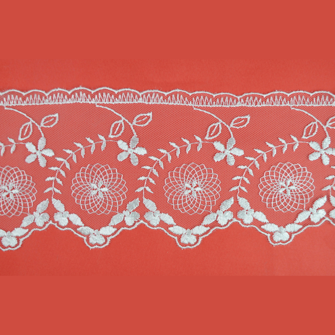 GLOSSY TULLE LACE:9CMx12MTR (88E1042)