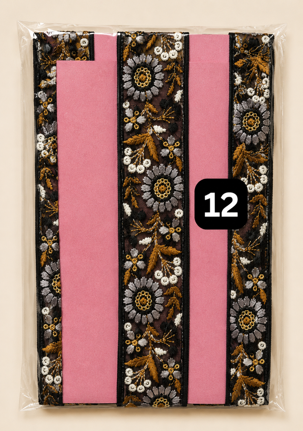 Premium Floral Embroidery Lace Trim – 4CM x 9MTR SG6809 (SG 6809)