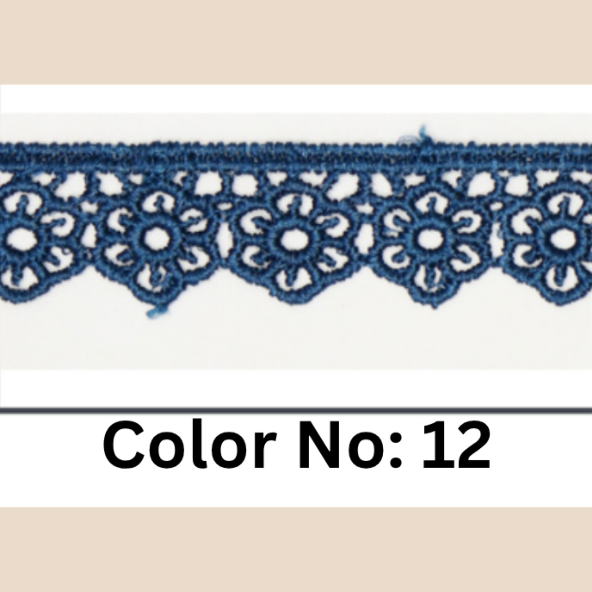 Floral Guipure Lace Trim – 1.5CM x 10M (M-1)
