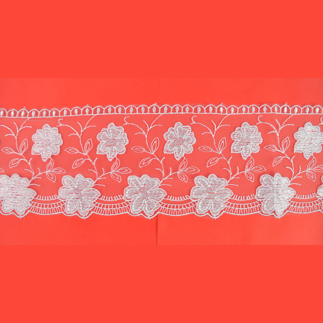 GLOSSY TULLE LACE:9CMx12MTR (88E1016)