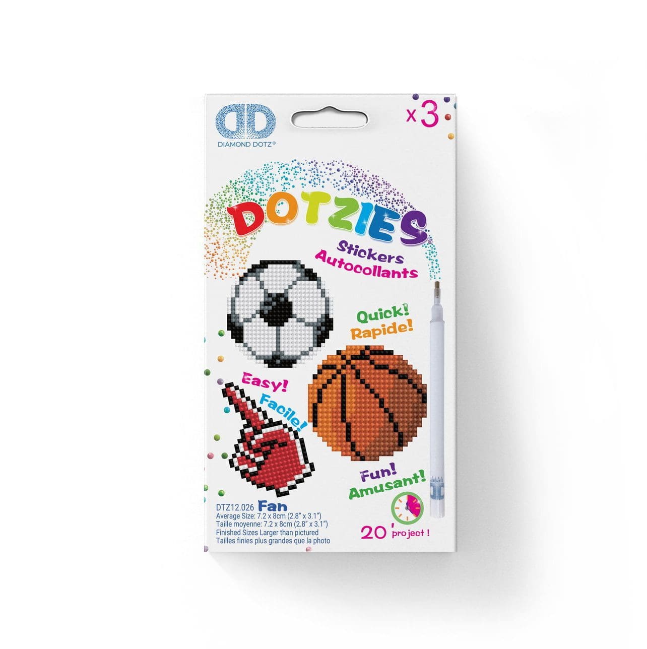 DOTZIES Stickers – Fan Hand, Soccer & Basket Ball (DTZ12.026)