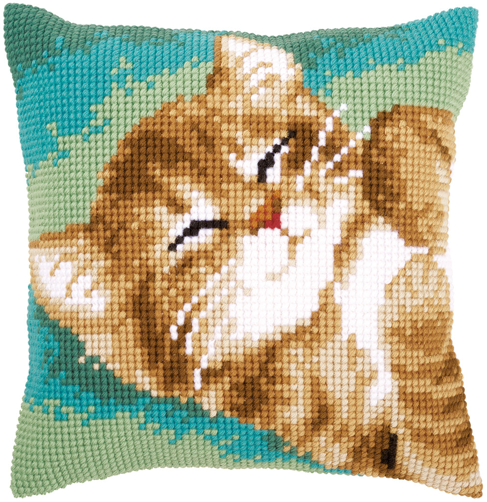 VERVACO CROSS STITCH CUSHION KIT CAT (PN-0157982)