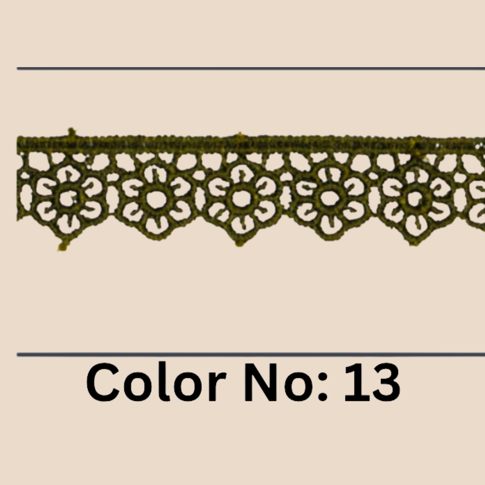 Floral Guipure Lace Trim – 1.5CM x 10M (M-1)