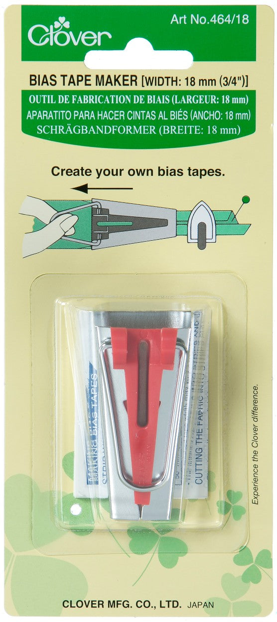 BIAS TAPE MAKER:18MM:3PC/BOX (464/18-BOX)