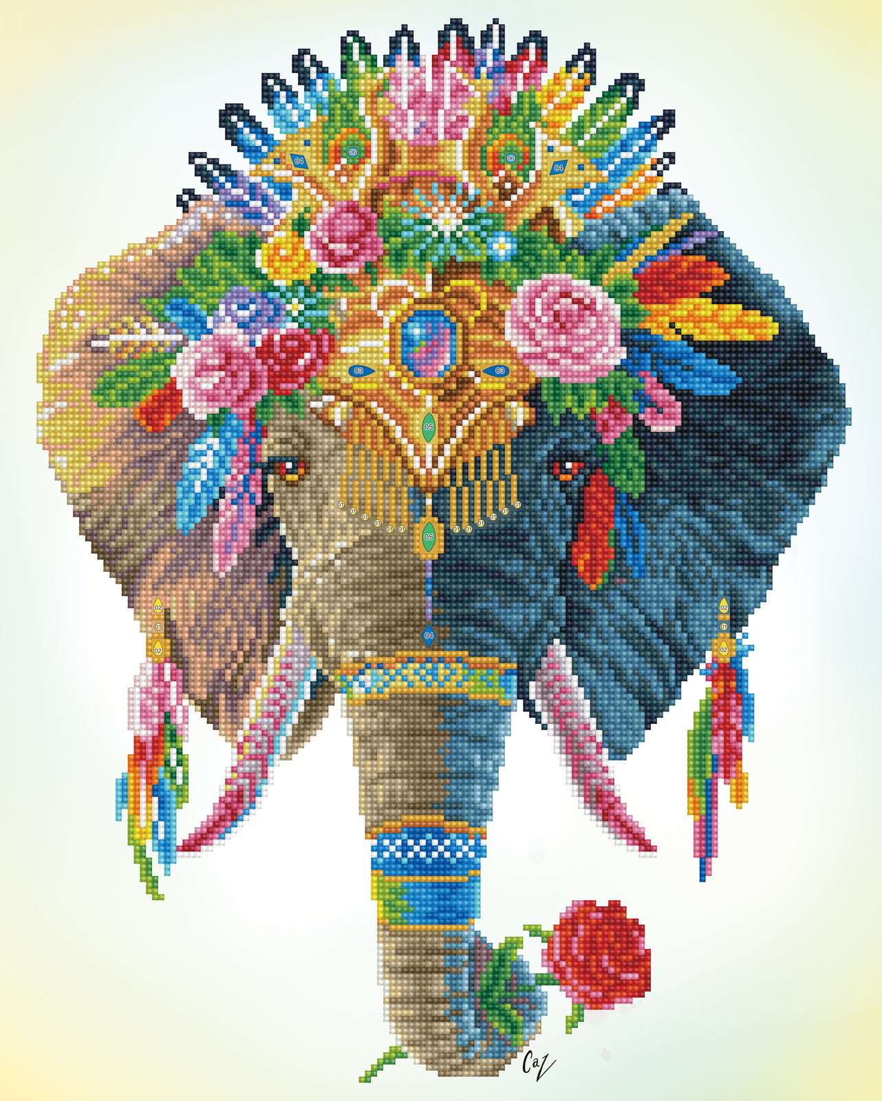 DIAMOND FACET ART KIT: BOHEMIAN ELEPHANT (DD11.002)