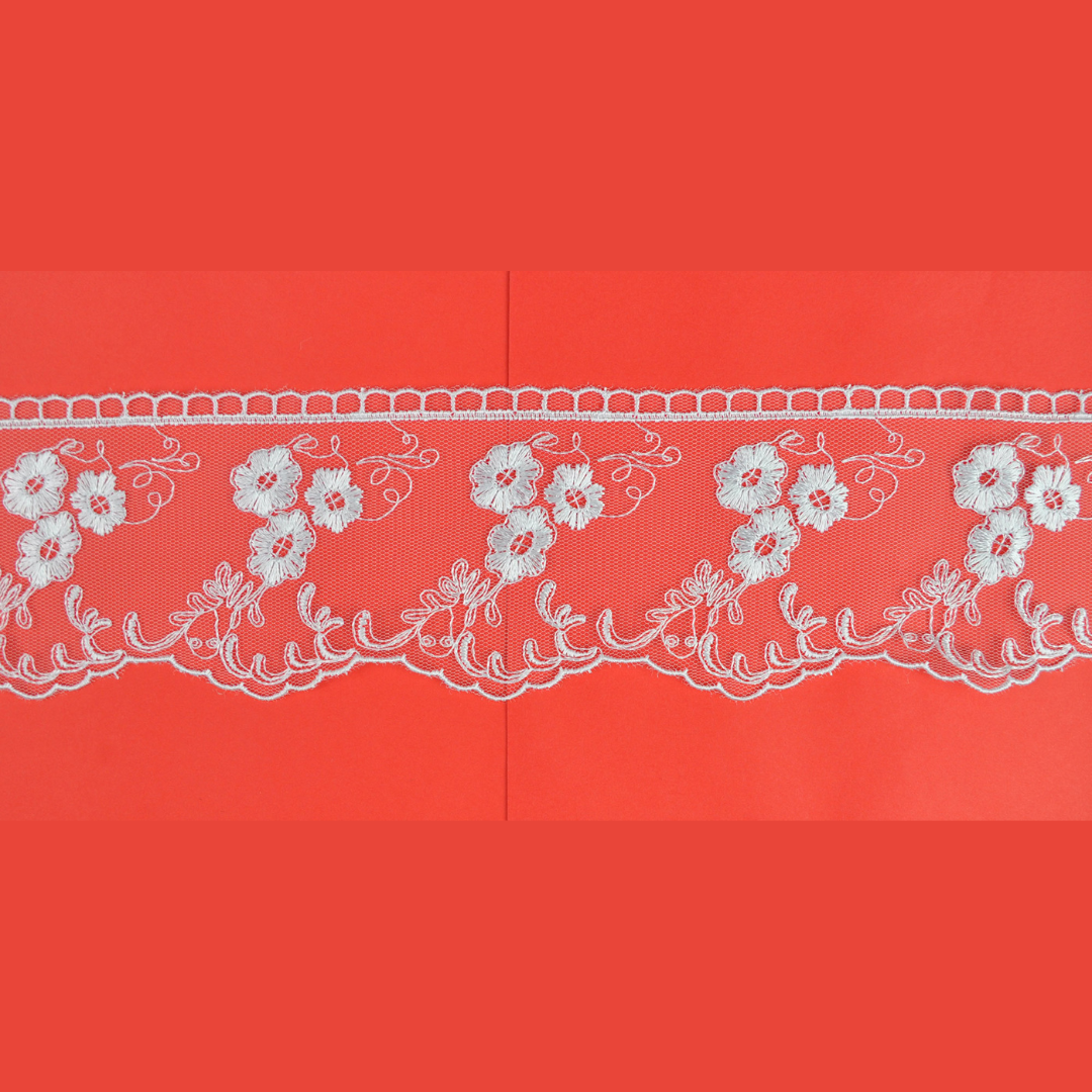 GLOSSY TULLE LACE:7CMx12MTR (88E1017)