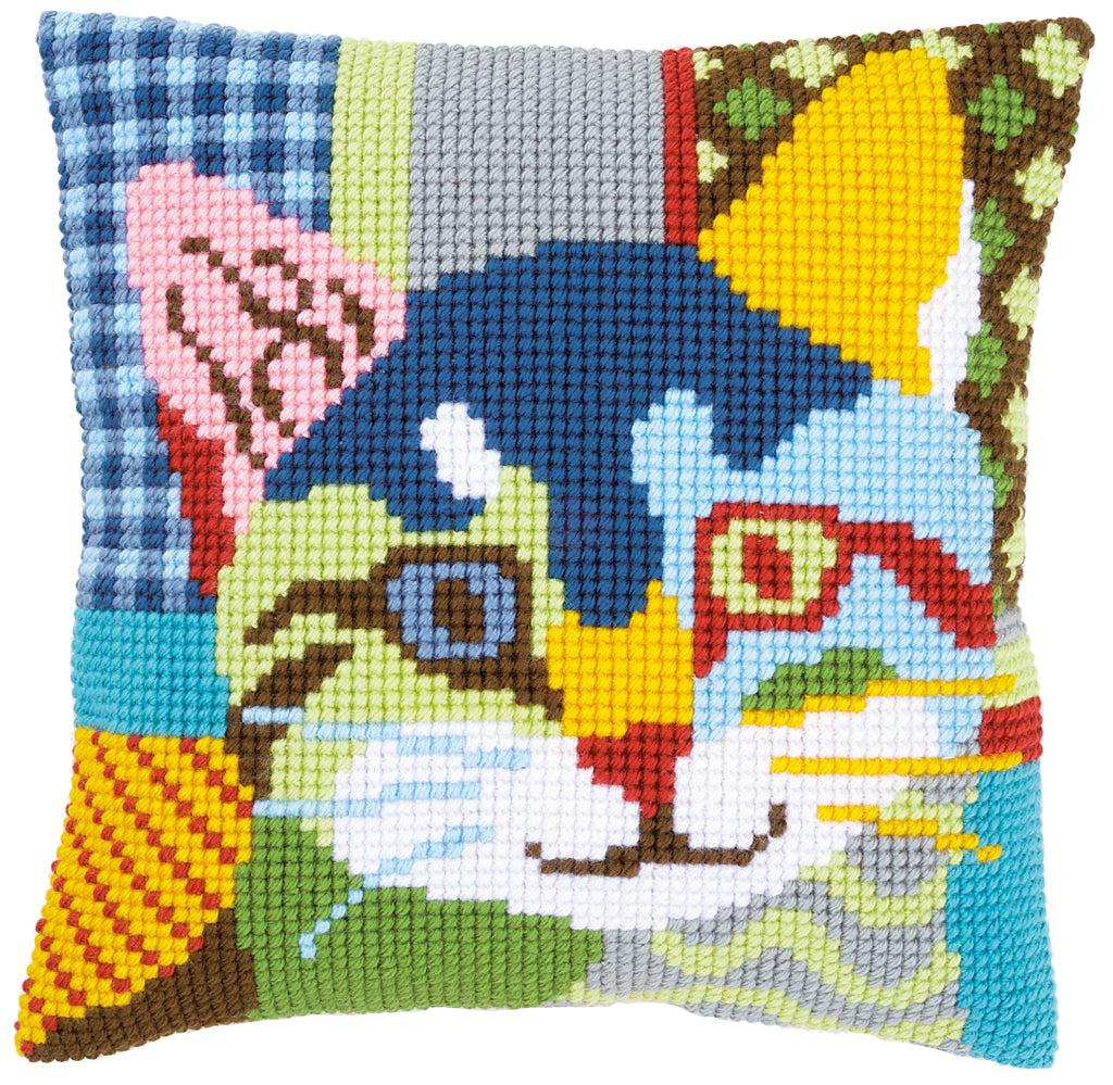 VERVACO CROSS STITCH CUSHION KIT MODERN CAT (PN-0156115)