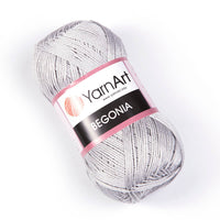 YarnArt Begonia Mercerized Cotton Yarn – 50 g – Pack of 10 (Y-ART/BEGONIA)