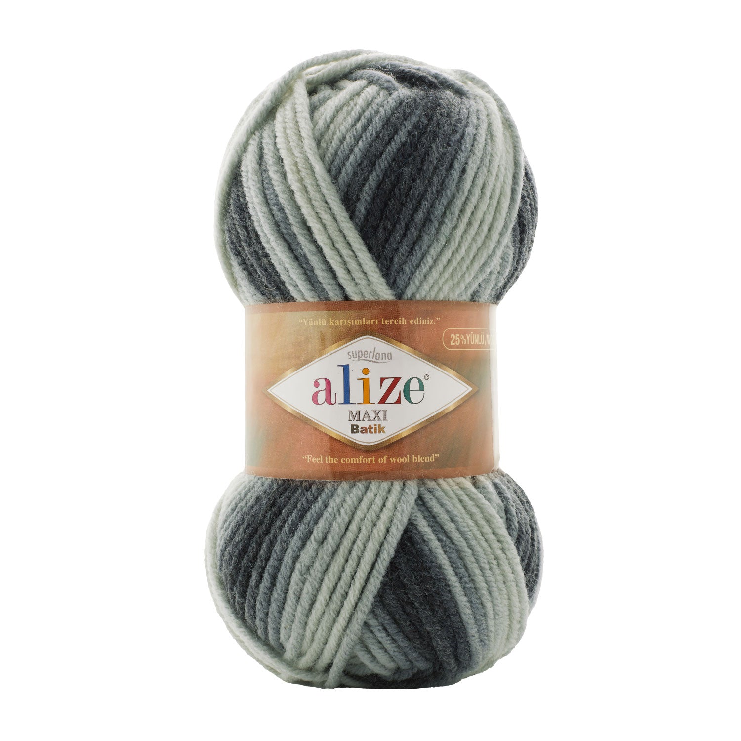 ACRY/WOOL YARN:100Gx5(500GRM) (ALIZE/MAXI BATIK)