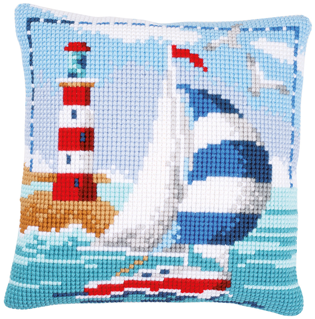VERVACO CROSS STITCH CUSHION KIT LIGHT HOUSE (PN-0021781)