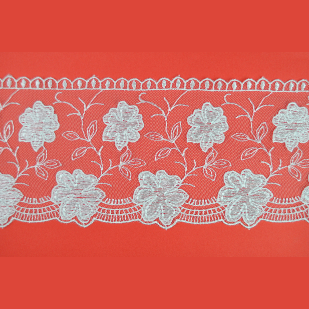 GLOSSY TULLE LACE:9CMx12MTR (88E1016)