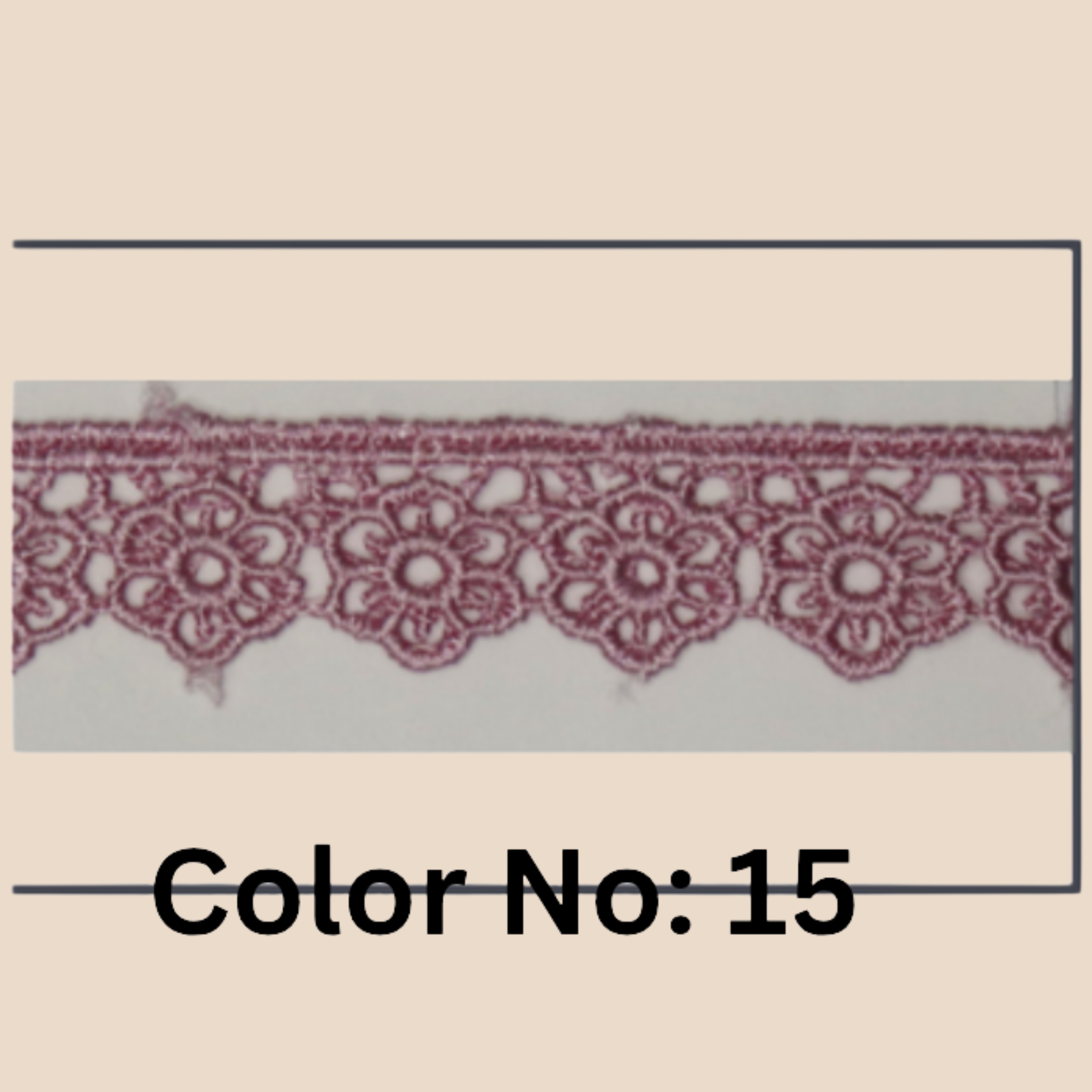 Floral Guipure Lace Trim – 1.5CM x 10M (M-1)