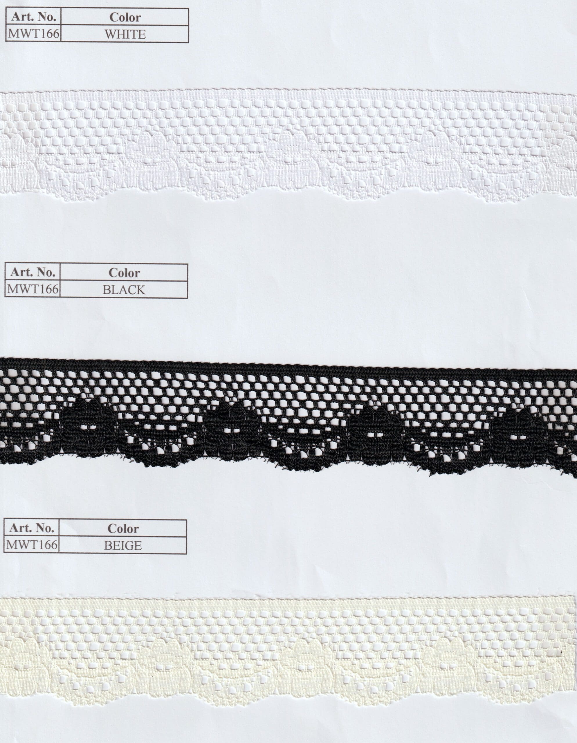 RASCHEL LACE:144Yx4CM (MWT166)
