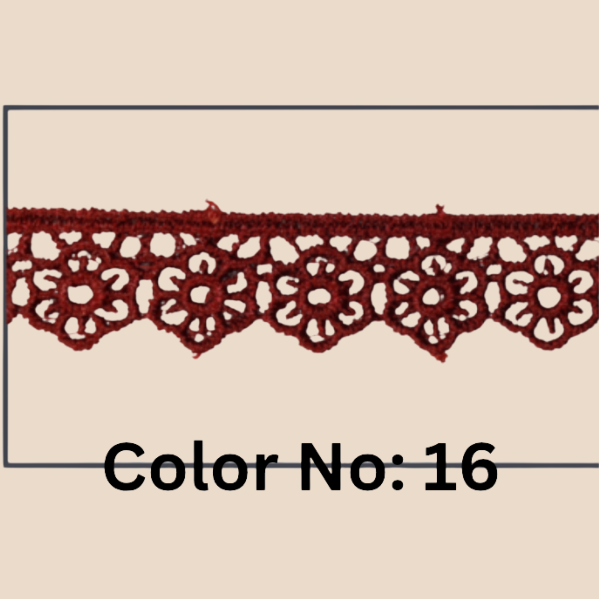 Floral Guipure Lace Trim – 1.5CM x 10M (M-1)