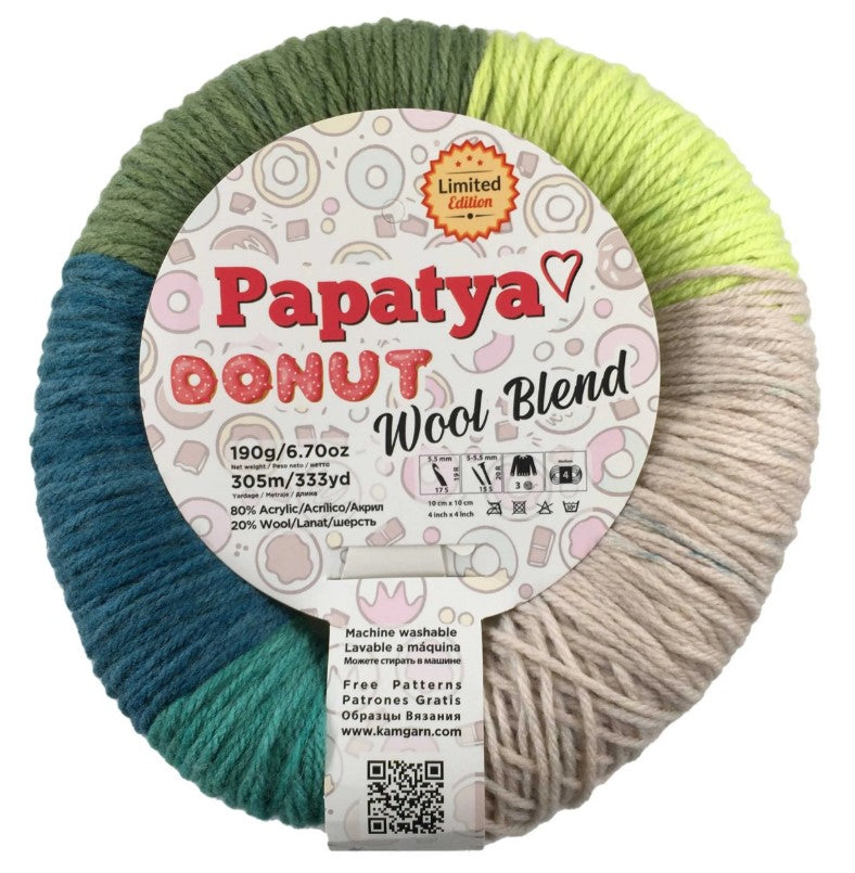 ACRY.YARNS:190Gx4PC(760GRM) (PAPATYA/DONUT-WOOL B)