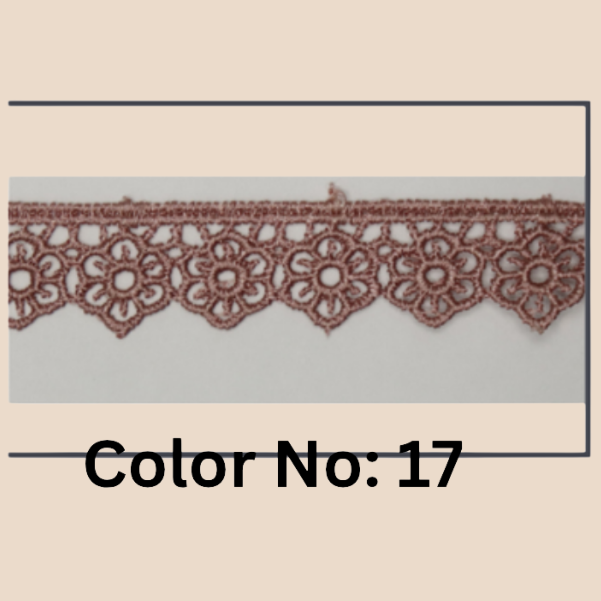 Floral Guipure Lace Trim – 1.5CM x 10M (M-1)