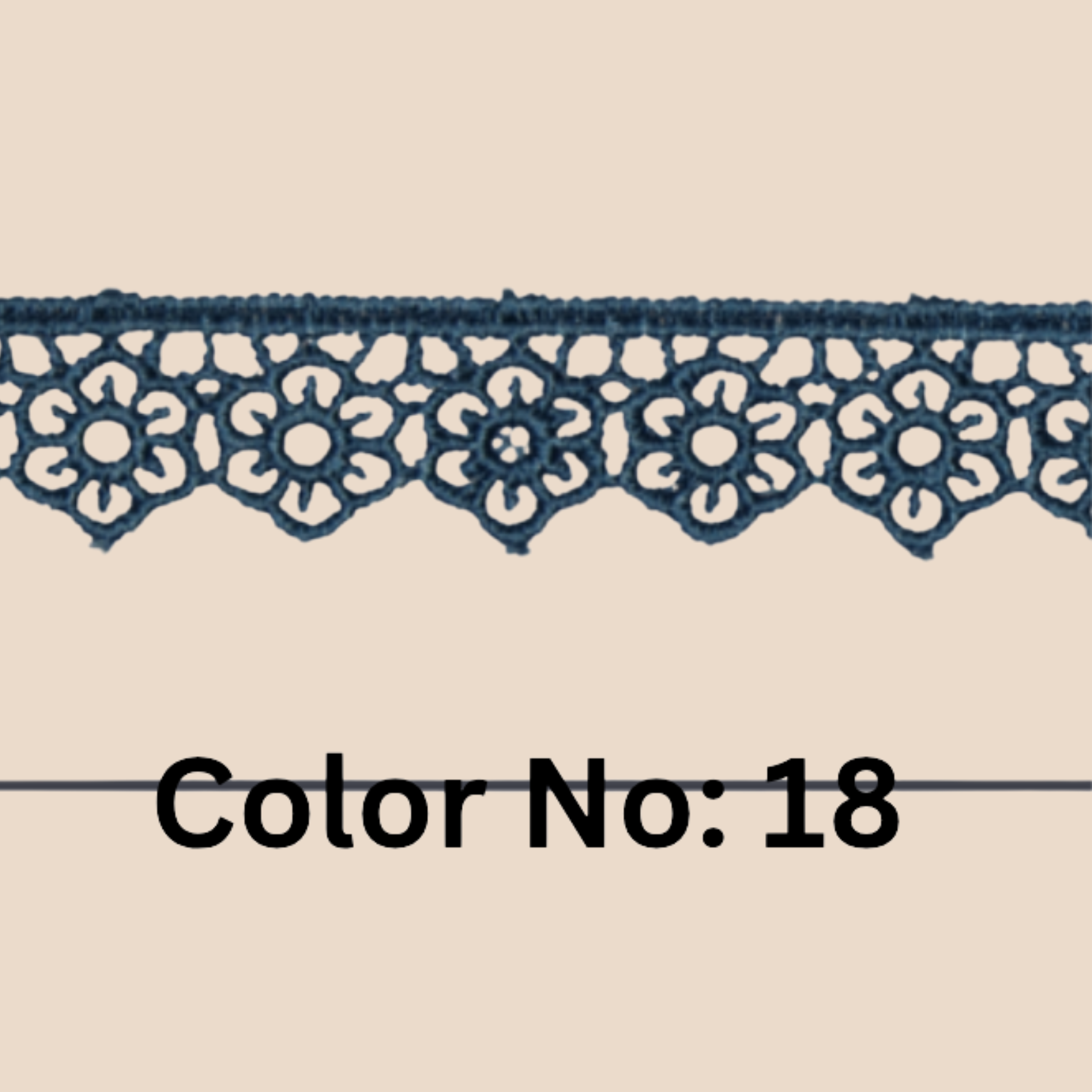 Floral Guipure Lace Trim – 1.5CM x 10M (M-1)