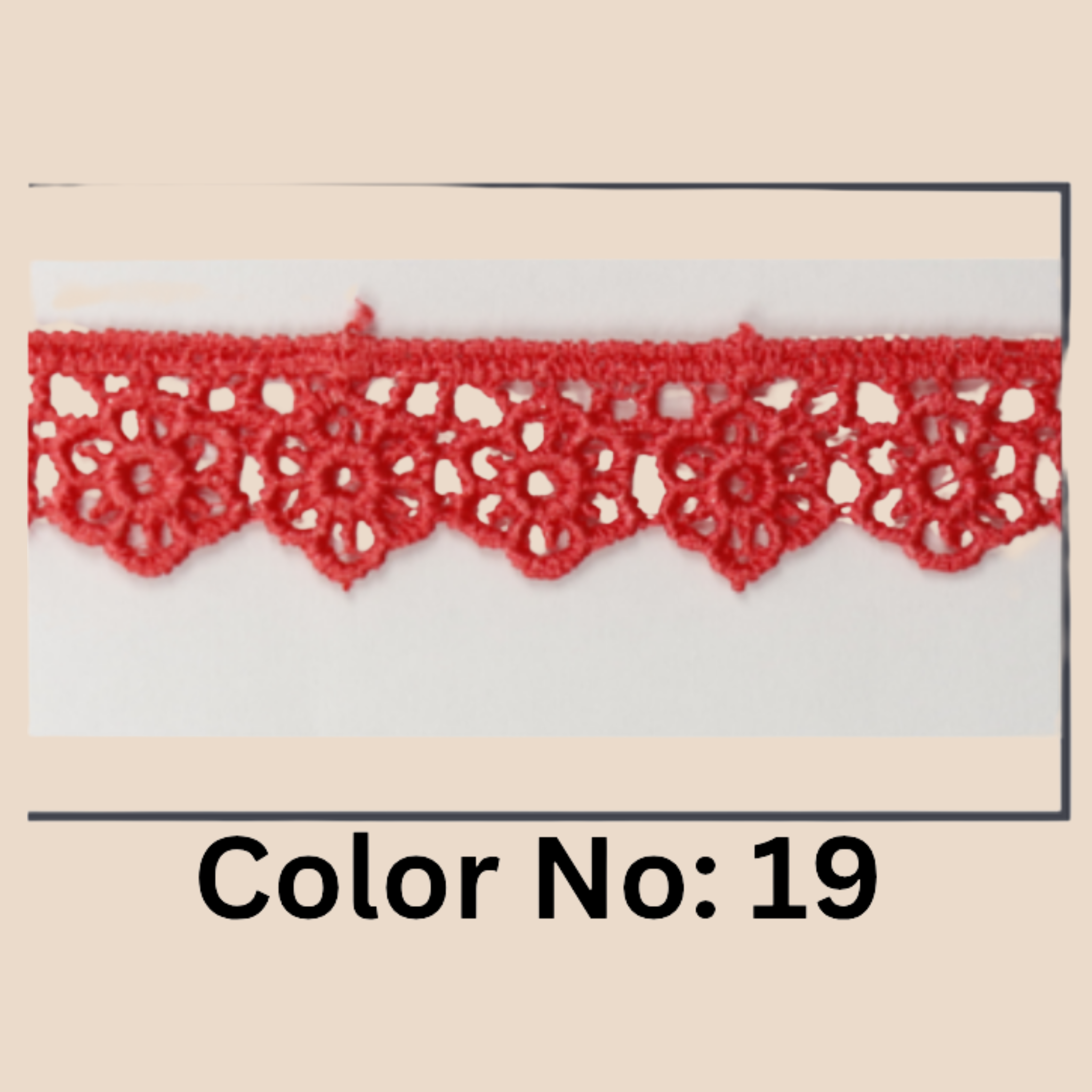 Floral Guipure Lace Trim – 1.5CM x 10M (M-1)