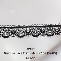 Guipure Lace Trim – 4cm x 15Y (82427)