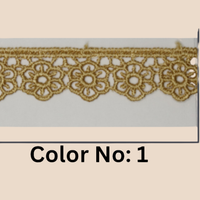Floral Guipure Lace Trim – 1.5CM x 10M (M-1)