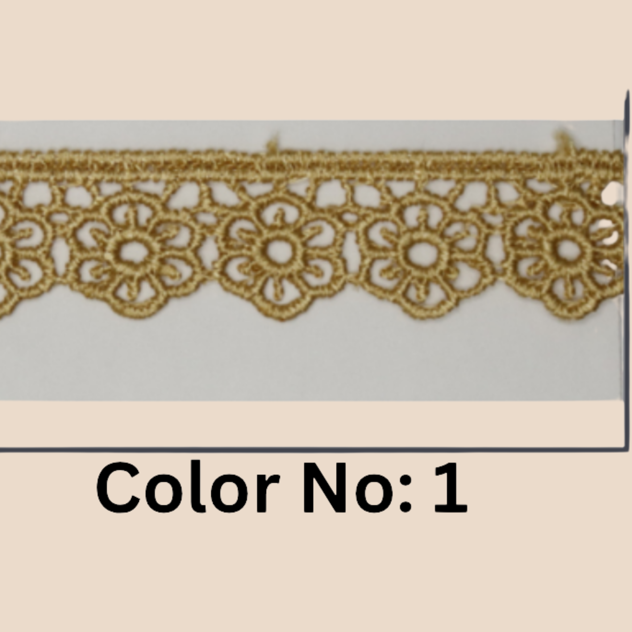 Floral Guipure Lace Trim – 1.5CM x 10M (M-1)