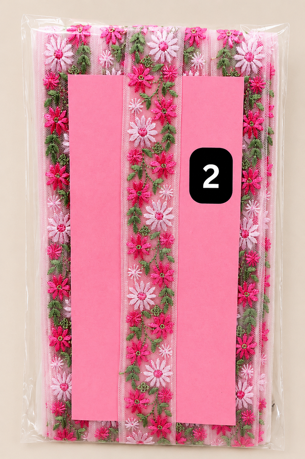 Floral Embroidered Lace Trim – 3CM x 9M SG 6793(SG6793)