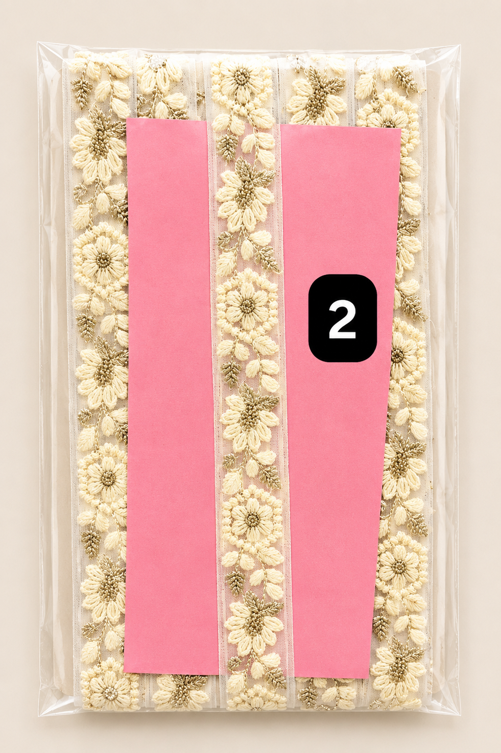 Premium Floral Embroidery Lace Trim – 2.5CM x 9M SG 6804 (SG6804)