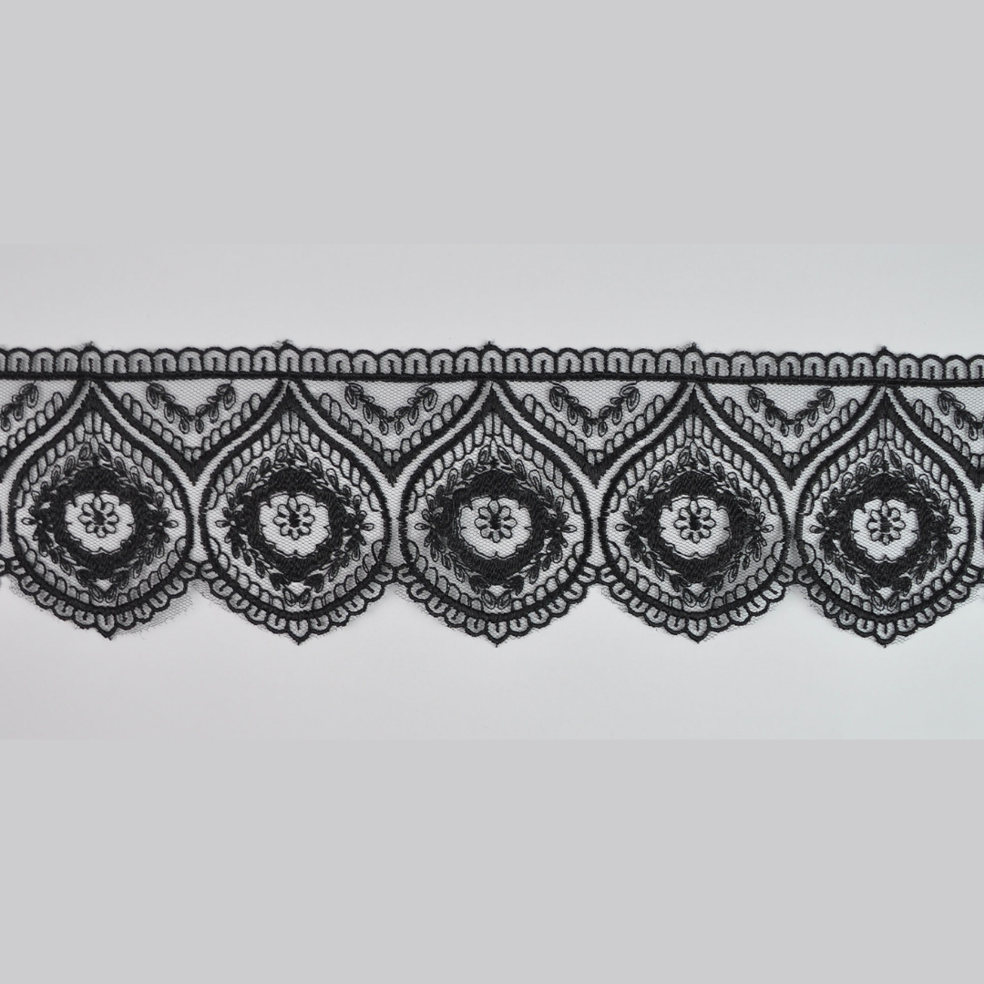 GLOSSY TULLE LACE:8CMx12MTR (88E1038)