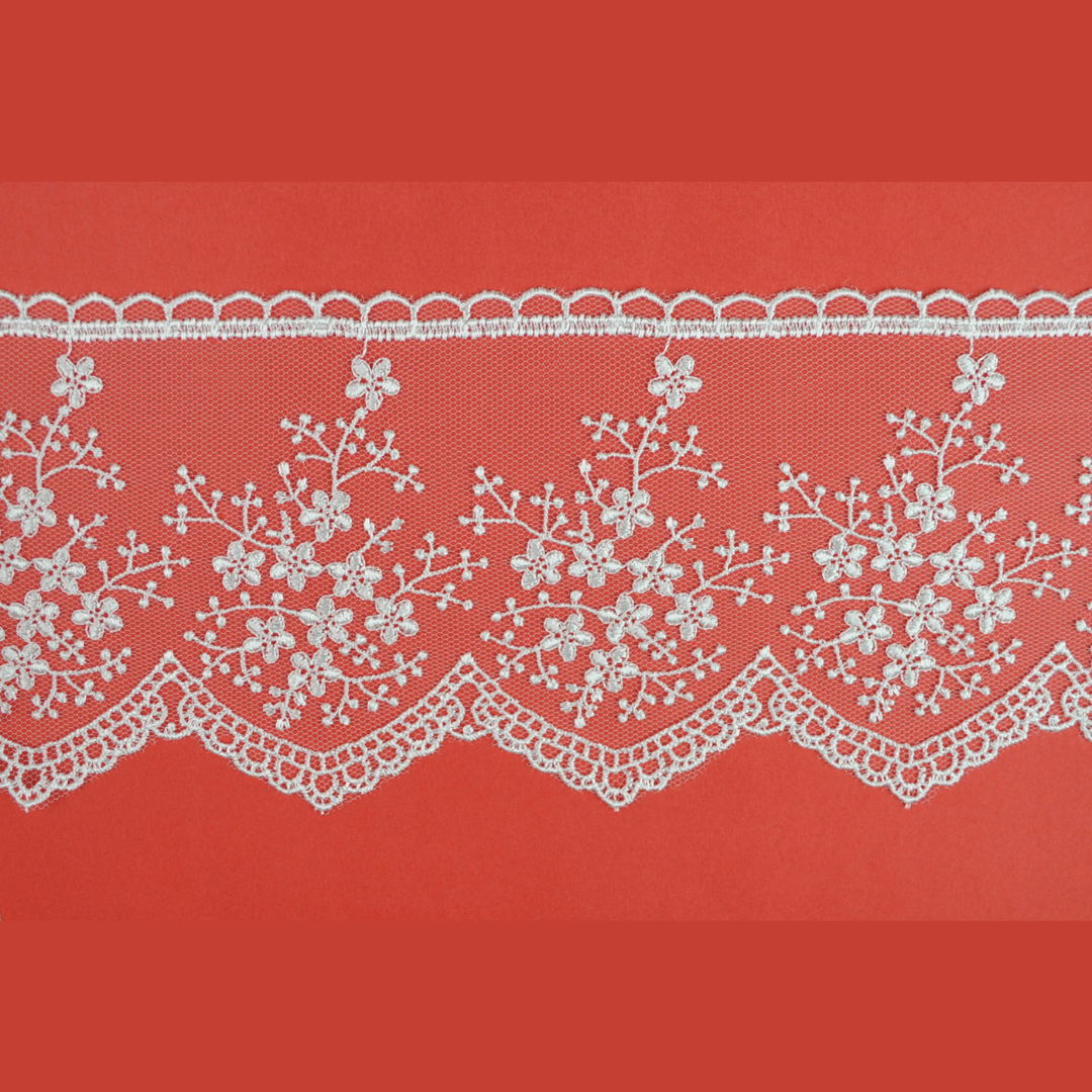 GLOSSY TULLE LACE:9CMx12MTR (88E1079)