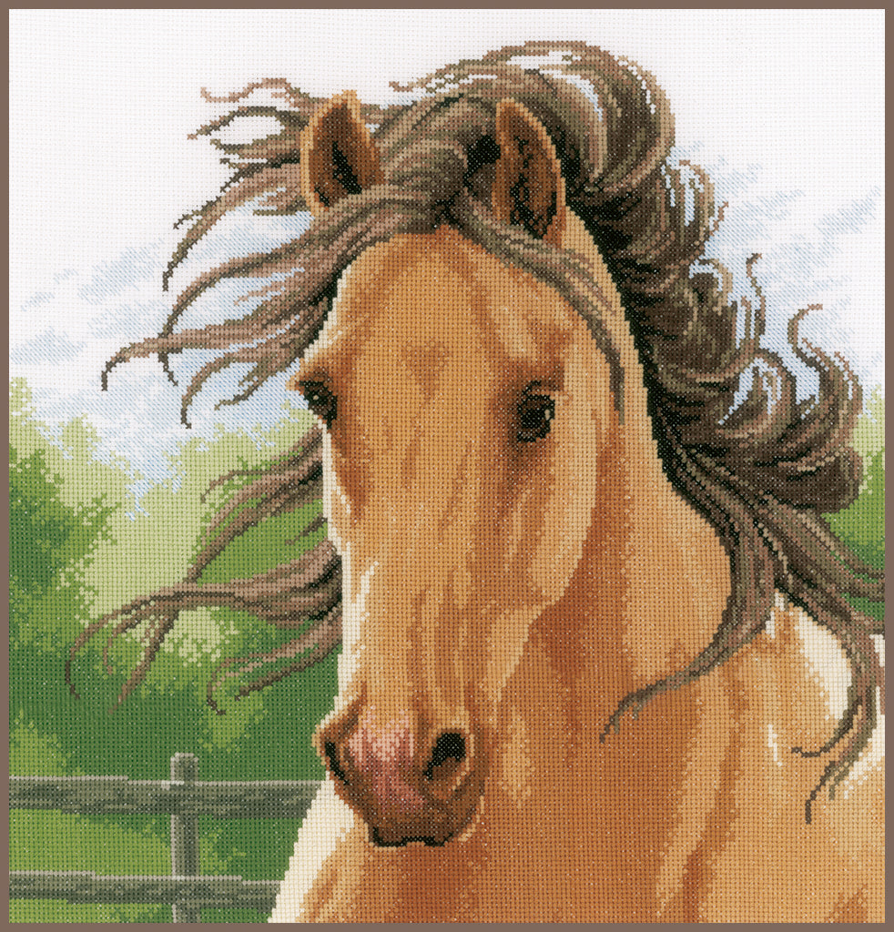 LANARTE COUNTED CROSS STITCH KIT MANE IN THE WIND (PN-0170753)