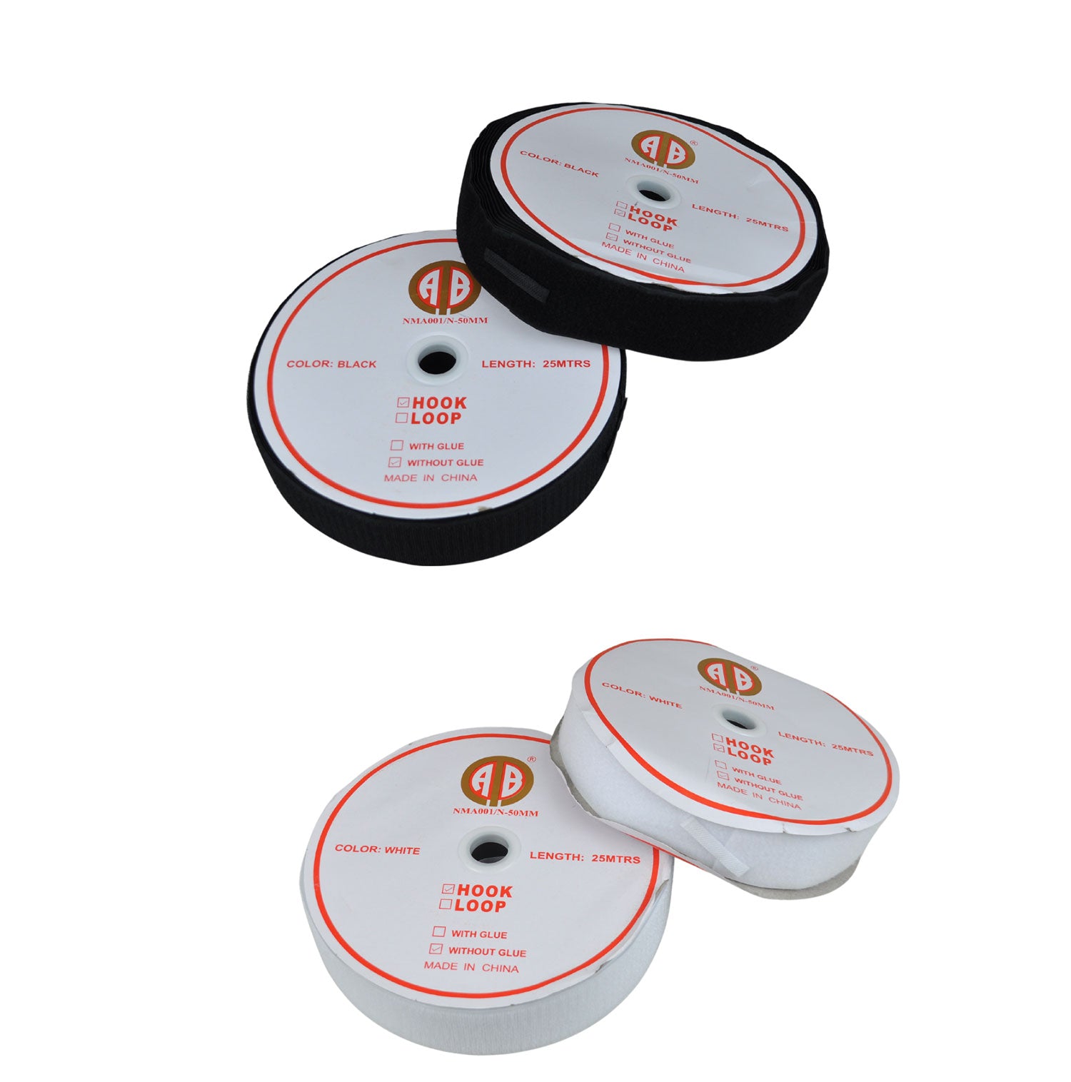 VELCRO TAPE(HOOK&LOOP:25MTR) (NMA001/N-50MM-BW)