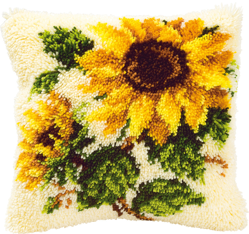 VERVACO LATCH HOOK CUSHION – SUNFLOWERS (PN-0014168)