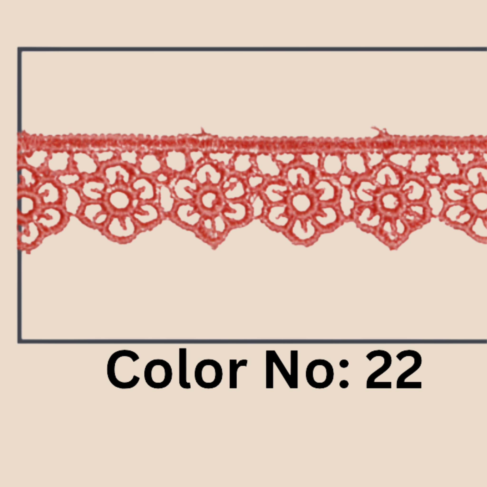 Floral Guipure Lace Trim – 1.5CM x 10M (M-1)