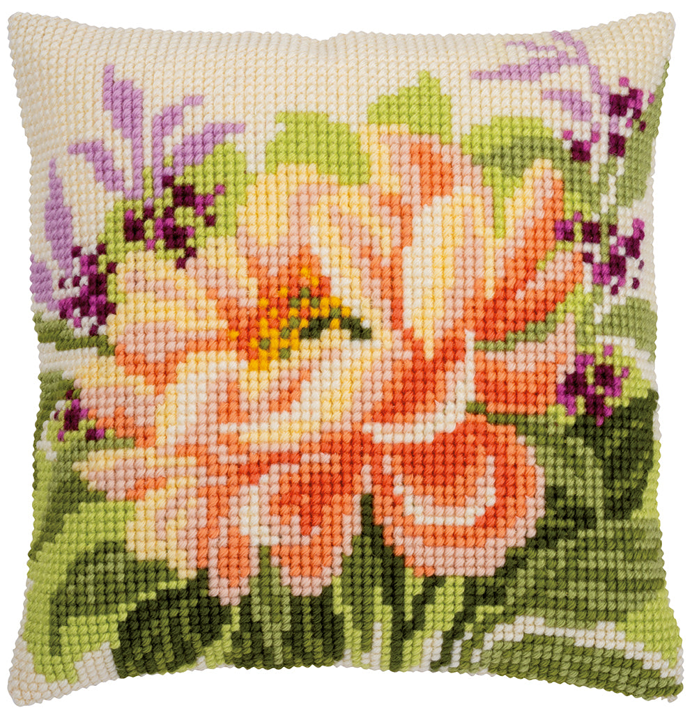 VERVACO CROSS STITCH CUSHION KIT PEONY (PN-0166934)